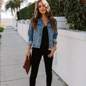 Distressed Denim Jacket from Eunia! Stylish addition to any wardrobe!